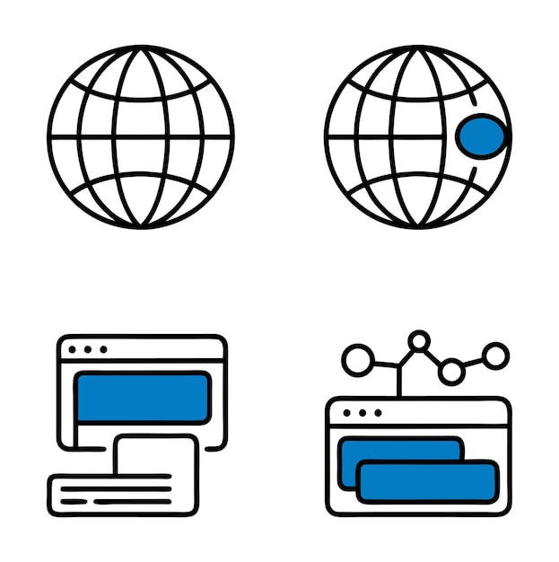 Website Communication Technology and Internet Network Concept