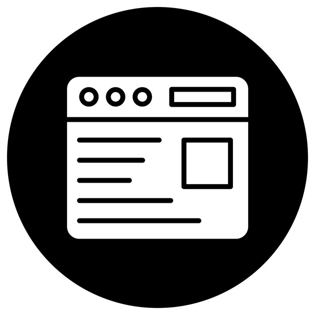 Website Content Vector Icon Design Illustration
