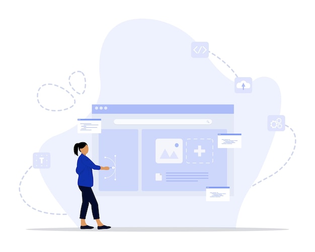 Website creator concept illustration