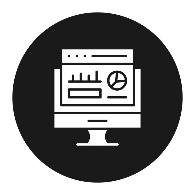 website dashboard vector icon can be used for web hosting iconset