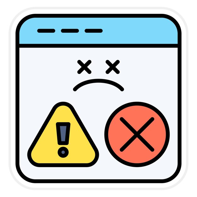Website Dead icon vector image Can be used for Cyber Security