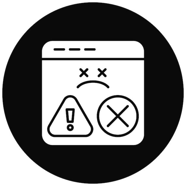 Website Dead icon vector image Can be used for Cyber Security