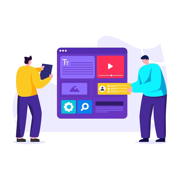 Website design illustration in flat vector design