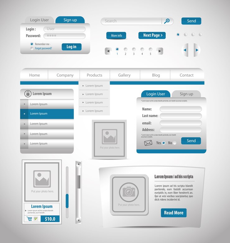 Vektör website design template 