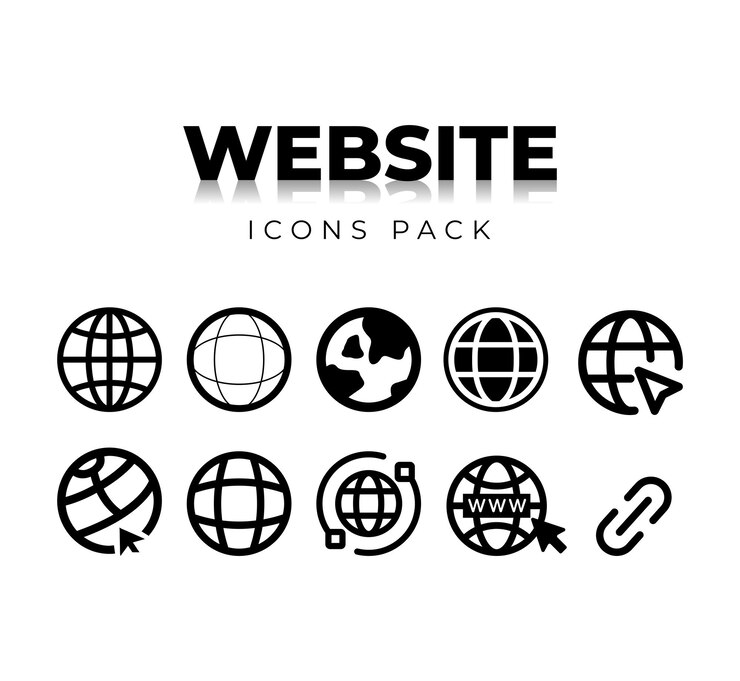 Vektör website icons set vector design
