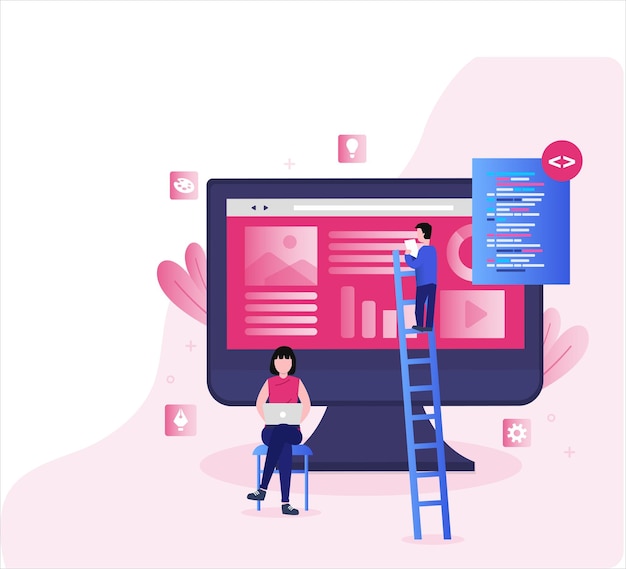 website illustration vector design