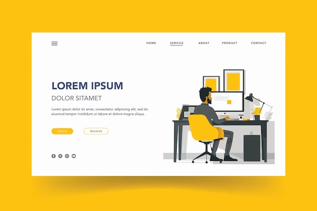 website landing page