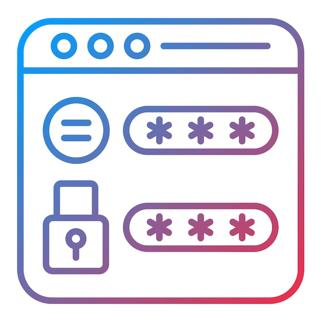 Website Password icon vector image Can be used for Security