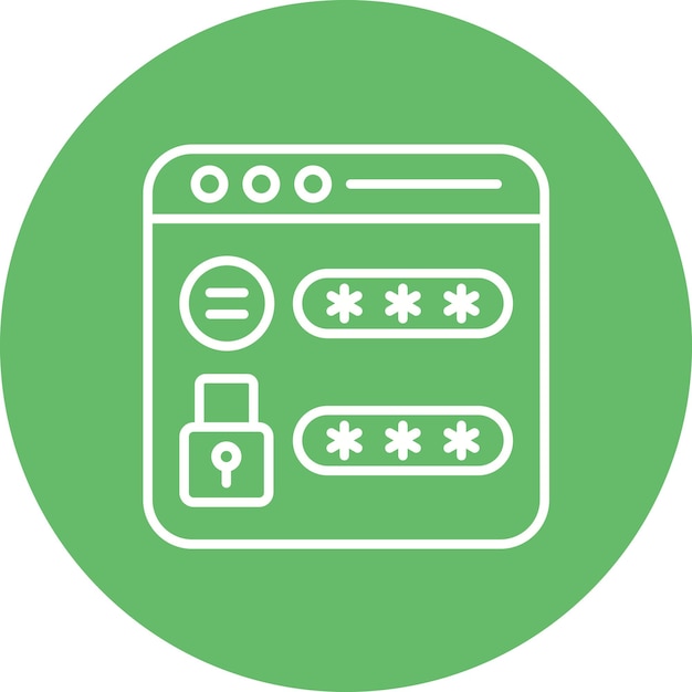 Website Password icon vector image Can be used for Security