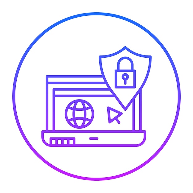 Website Security Vector Illustration