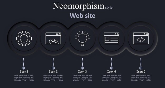 Website set icon Gear browser lightbulb web design coding development creativity idea web page interface internet website programming