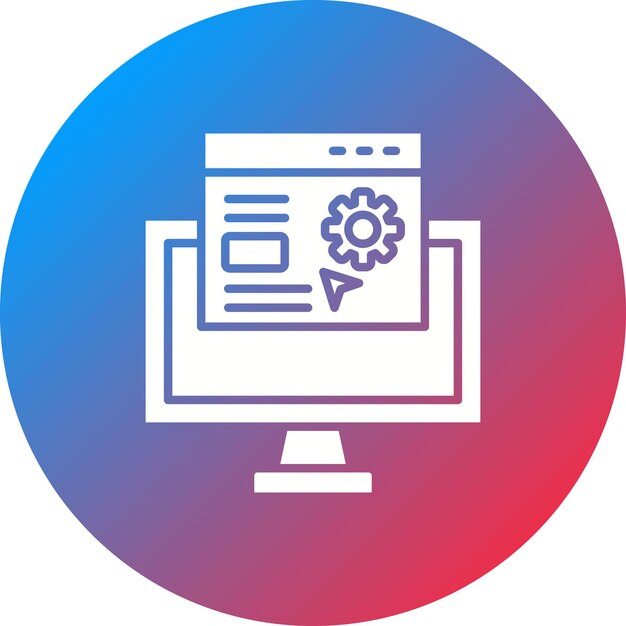 website settings icon vector image can be used for seo and sem