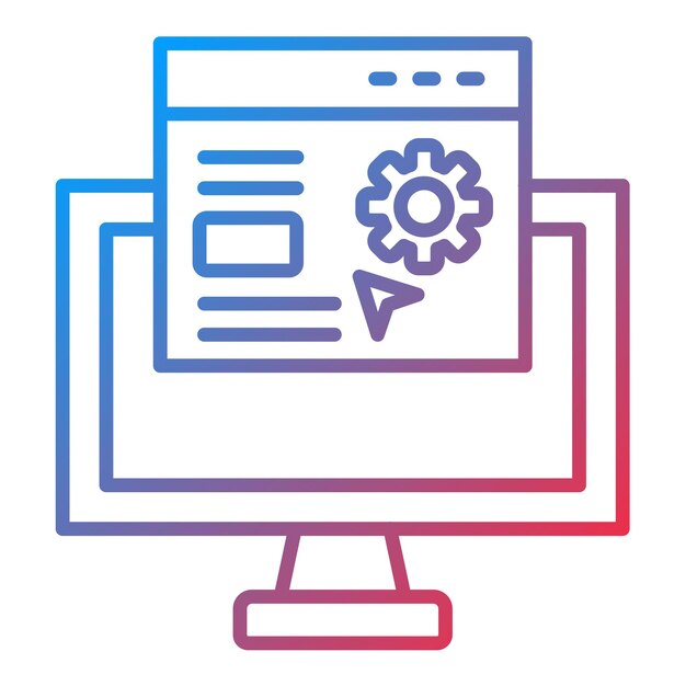 website settings icon vector image can be used for seo and sem