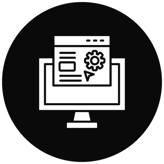 website settings icon vector image can be used for seo and sem