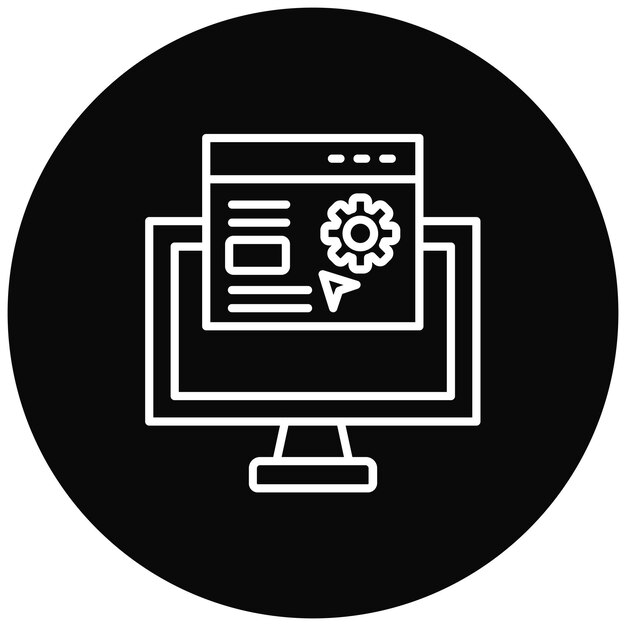 website settings icon vector image can be used for seo and sem