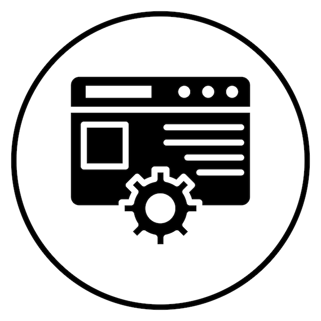 Website Settings vector icon illustration of SEO and SEM iconset