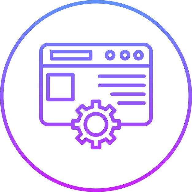 Website Settings vector icon illustration of SEO and SEM iconset