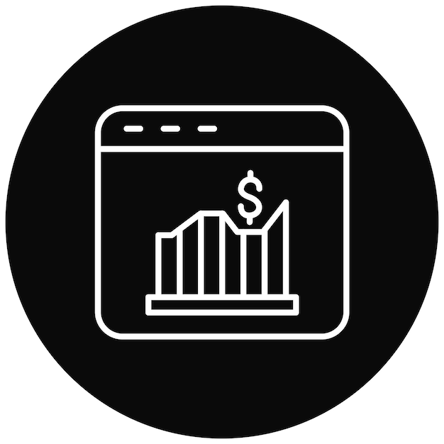 website statistics icon vector image can be used for web marketing