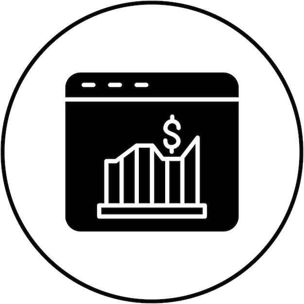 website statistics icon vector image can be used for web marketing
