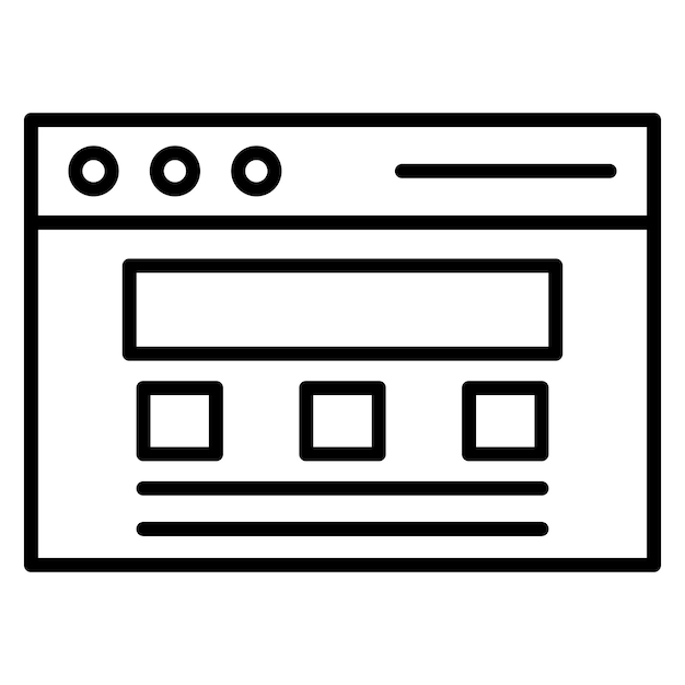 website template vector icon can be used for no code iconset