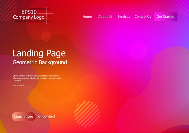 website template with colorful  geometric shape background eps10 vector 1