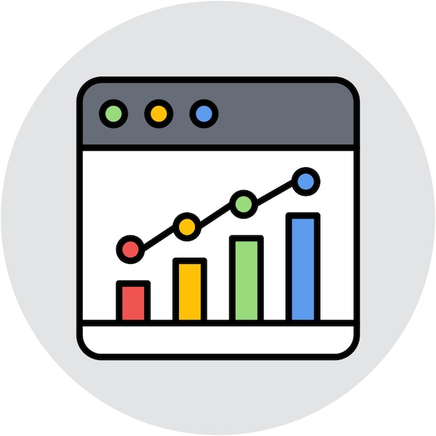 Website Traffic Vector Illustration Style