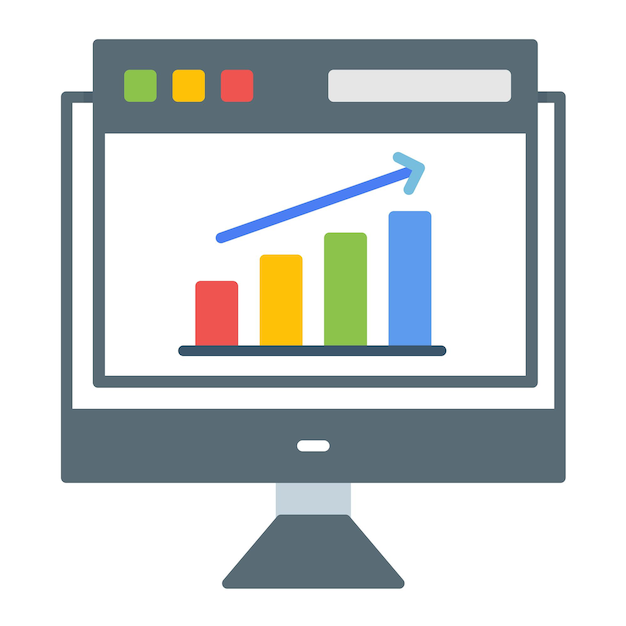 website traffic vector illustration style