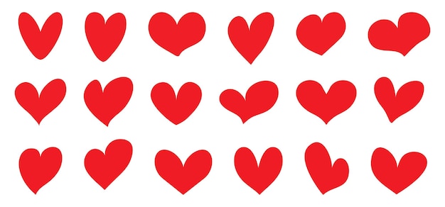 websketchredcollectionvectorsymbolhandabstractdesignromanceweddingsigndecorationartdood