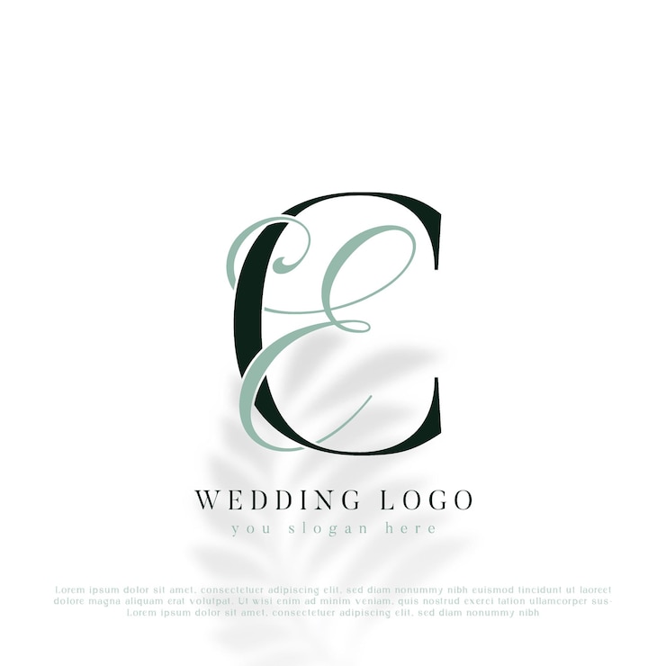 Vektör wedding logo wedding monogram ec ce