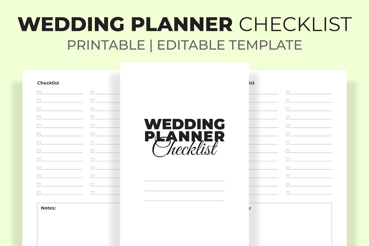 Vektör wedding planner cheklist