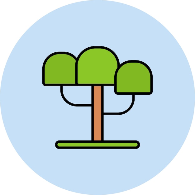 Weeping Willow Flat Illustration