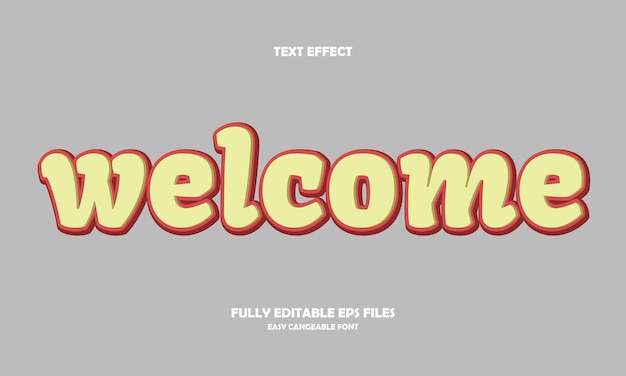 welcome text effect