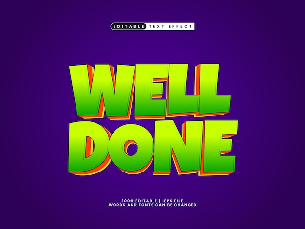 well done editable text effect in happy and colorful text style