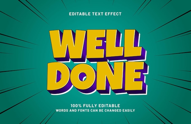 well done editable text effect in kids and happy text style