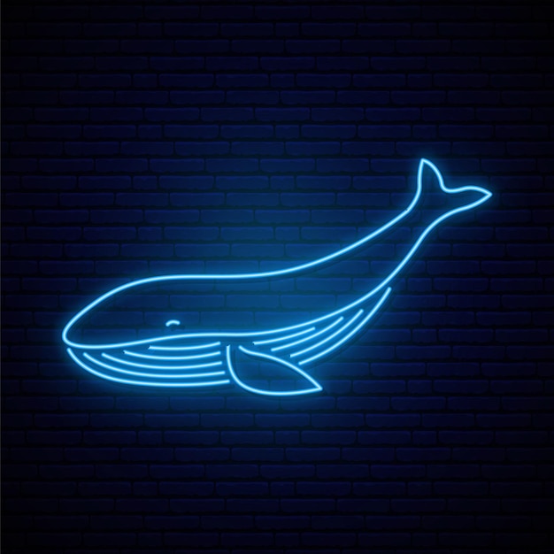 Whale neon sign