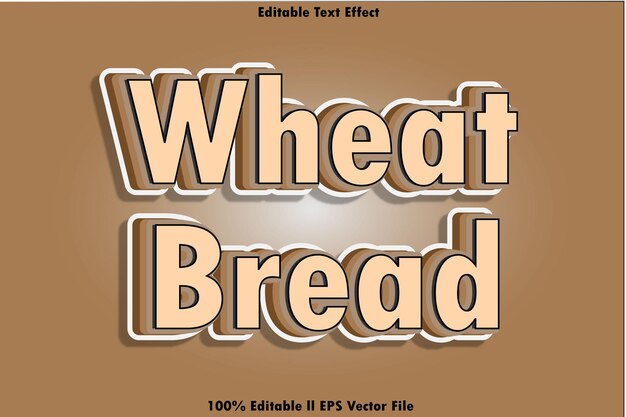 Wheat Bread Editable Text Effect