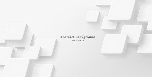 white 3d cubes creating abstract geometric composition