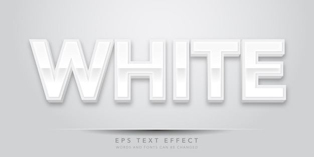 white 3d editable text effect