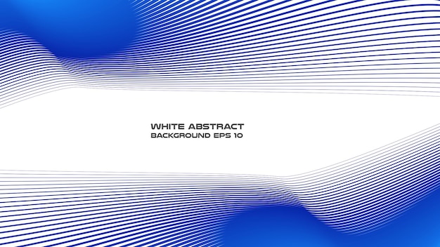 White abstract background with blue curve line vector image
