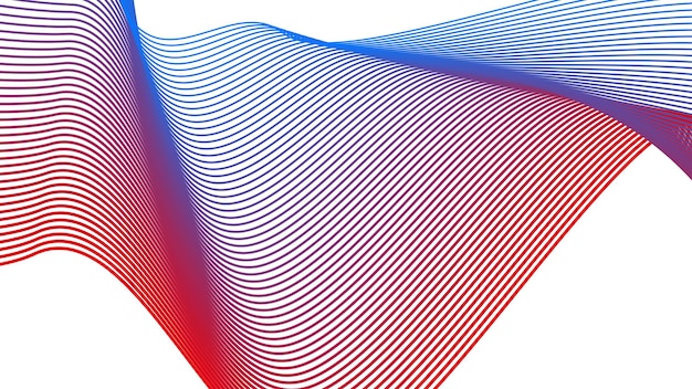 white abstract background with red and blue curve line for backdrop or presentation