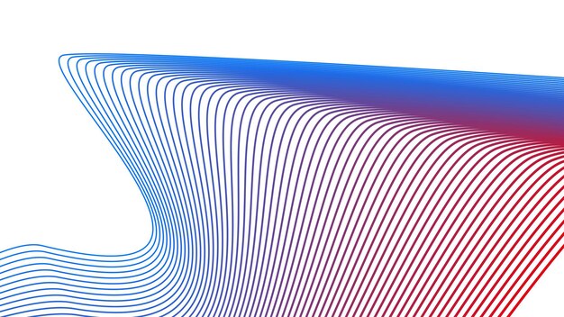 white abstract background with red and blue curve line for backdrop or presentation