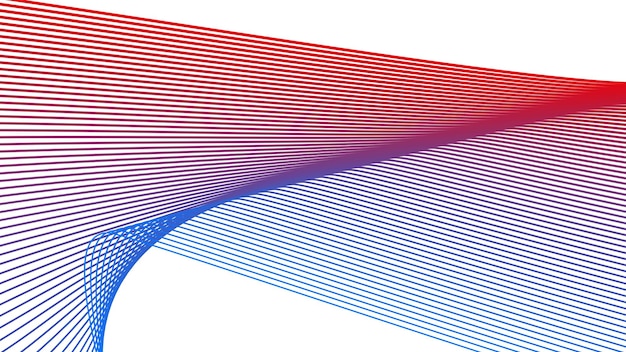 white abstract background with red and blue curve line for backdrop or presentation