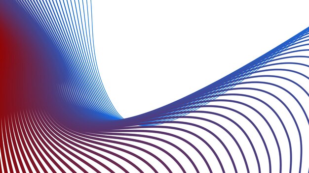 white abstract background with red and blue curve line for backdrop or presentation