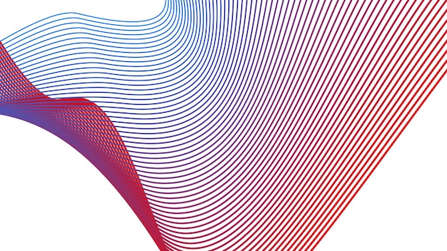 white abstract background with red and blue curve line for backdrop or presentation