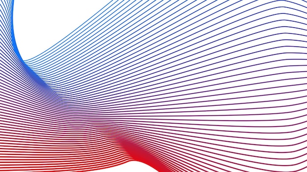 white abstract background with red and blue curve line for backdrop or presentation