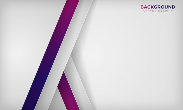 White abstract overlap layer background with colorful purple gradient color.