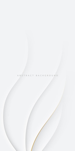 white and grey wave abstract background elegant graphic design with soft curves line patterns and text space