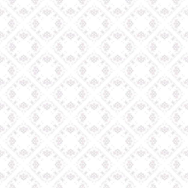 White and pink floral pattern on a white background.