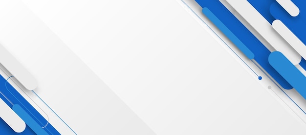 White background with blue element