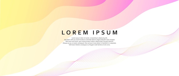 white background with geometric colorful shape and abstract line